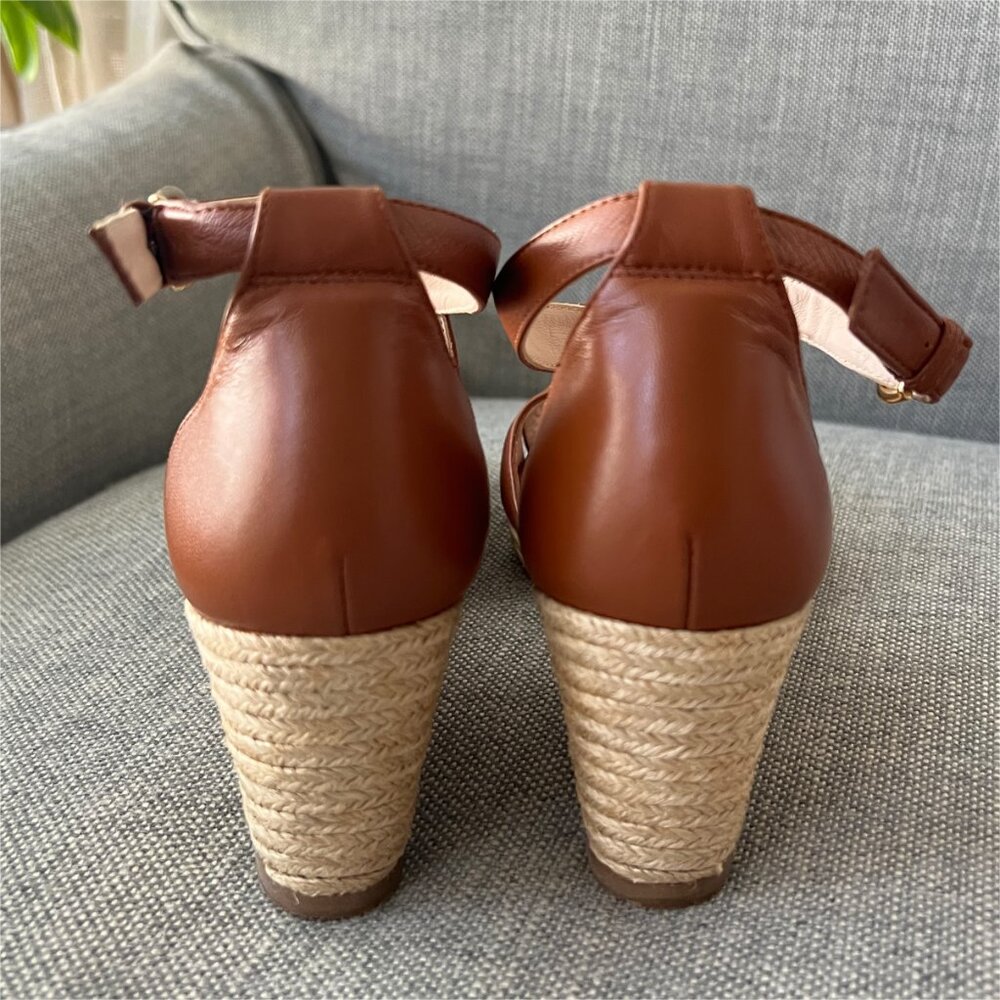 LK Bennett Priya Espadrille Wedge Sandal in Brown; Size 6.5 EU 37.5  EUC - Picture 7 of 10